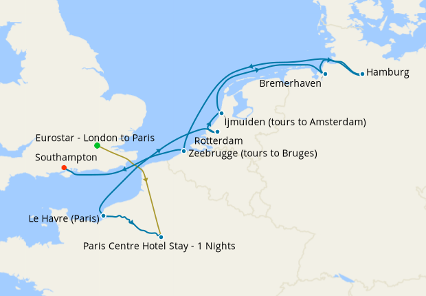 Cruise Itinerary Map