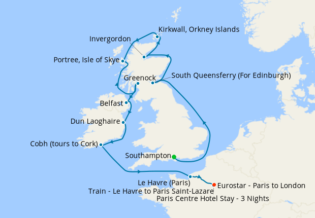 Cruise Itinerary Map