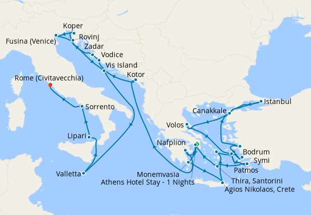 Cruise Itinerary Map