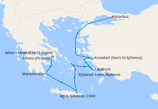 Cruise Itinerary Map