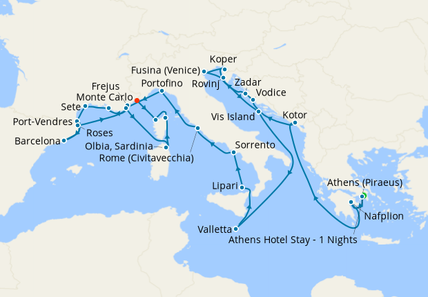 Cruise Itinerary Map