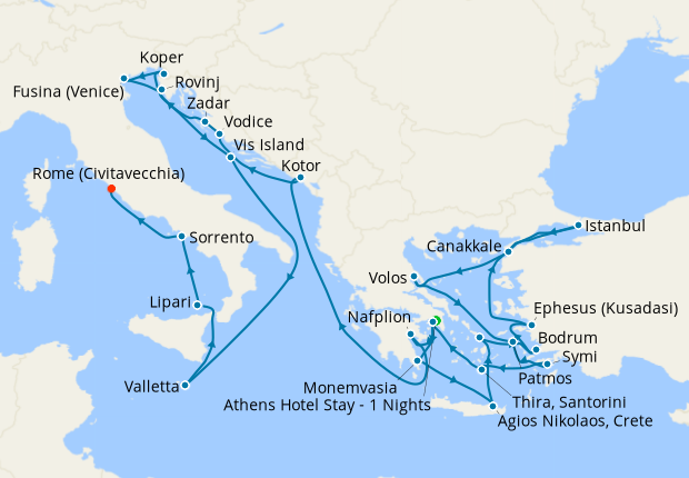 Cruise Itinerary Map