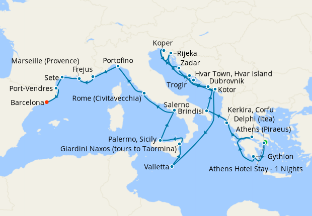 Cruise Itinerary Map