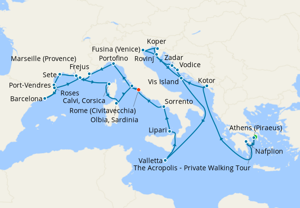 Cruise Itinerary Map