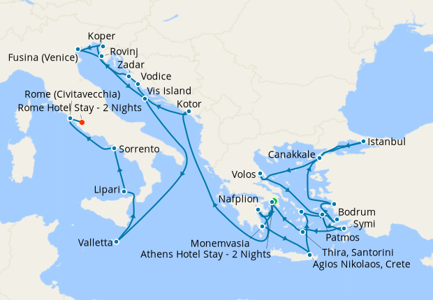 Cruise Itinerary Map