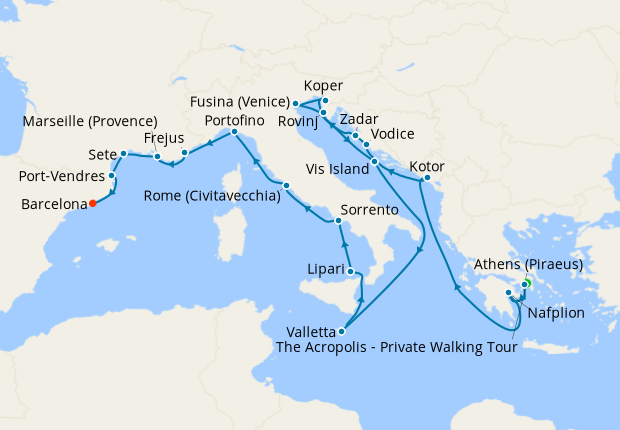 Cruise Itinerary Map