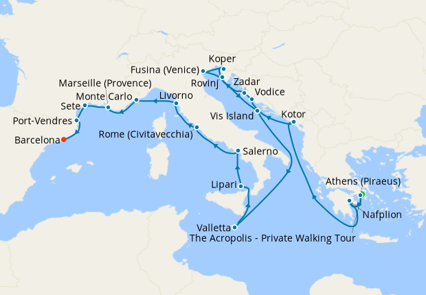 Cruise Itinerary Map