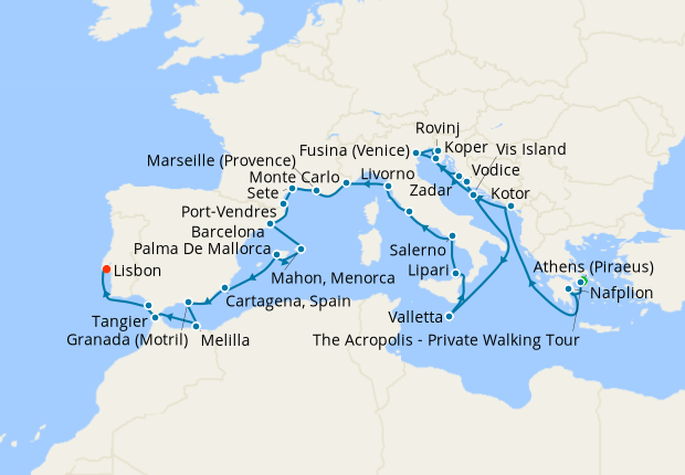 Cruise Itinerary Map