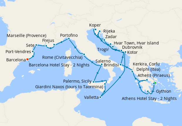 Cruise Itinerary Map