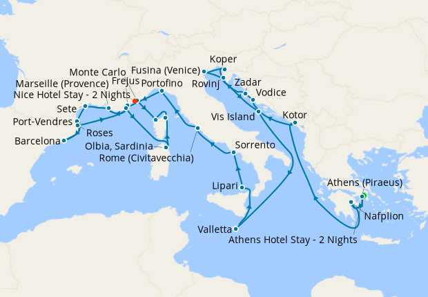 Cruise Itinerary Map