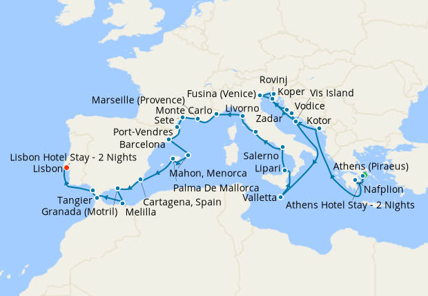 Cruise Itinerary Map