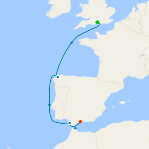 Spain from Southampton to Malaga