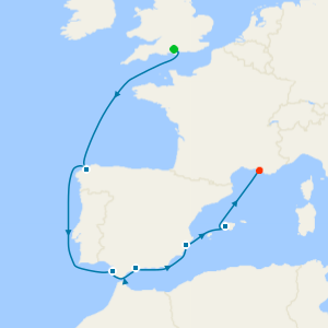 Spain and France cruise from Southampton to Marseille (Provence)