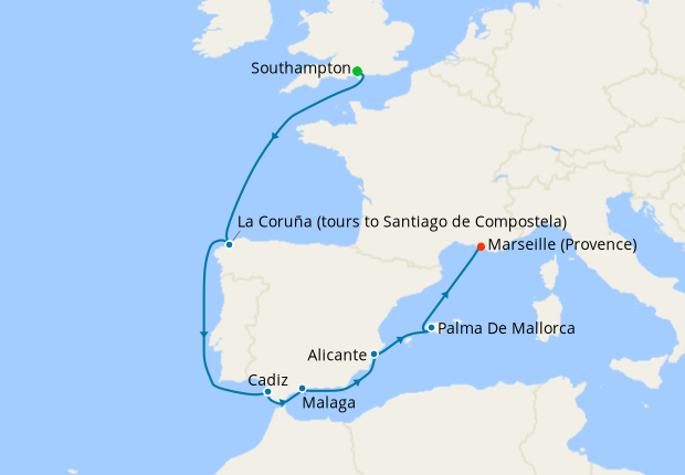 Cruise Itinerary Map