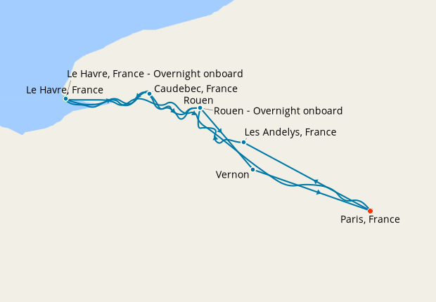 Cruise Itinerary Map