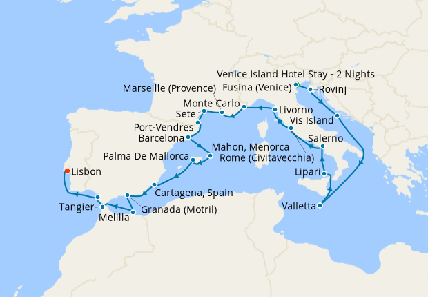Cruise Itinerary Map