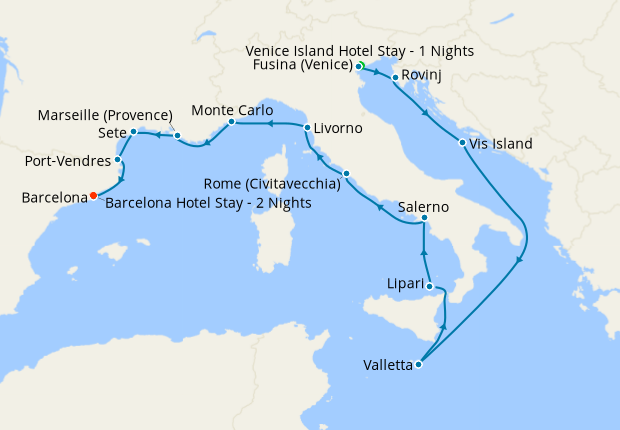 Cruise Itinerary Map