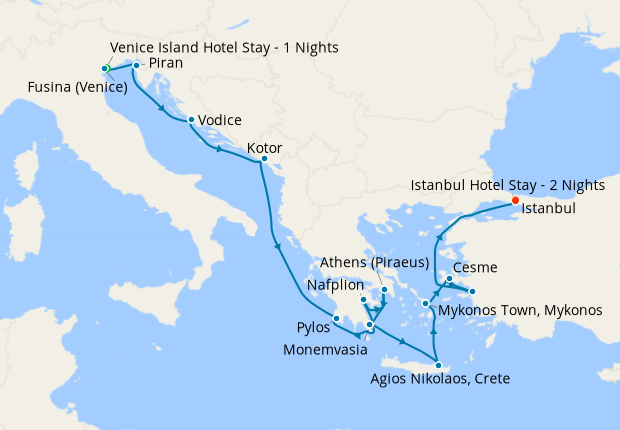 Cruise Itinerary Map