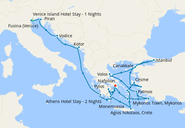 Cruise Itinerary Map