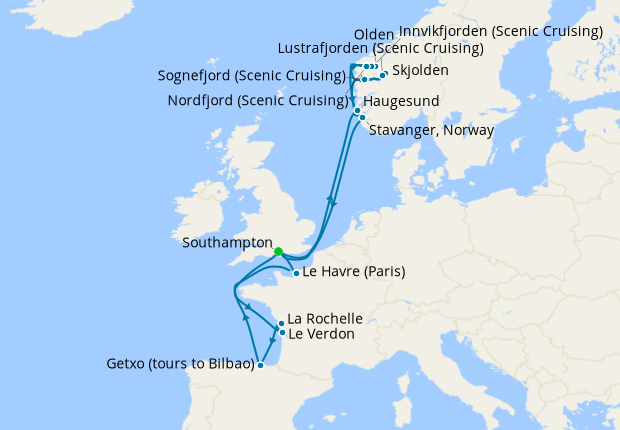 Cruise Itinerary Map