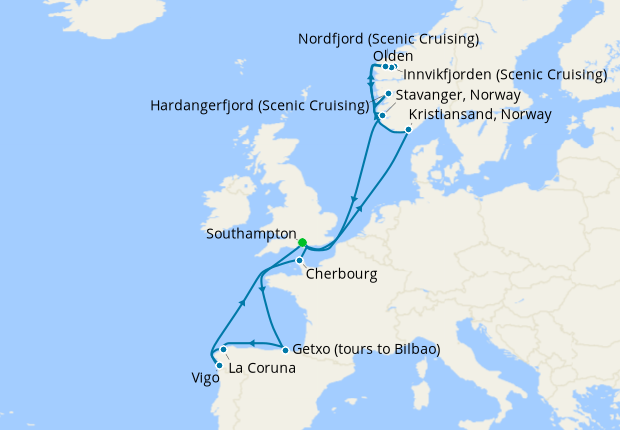 Cruise Itinerary Map