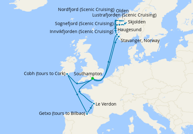 Cruise Itinerary Map