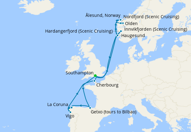 Cruise Itinerary Map