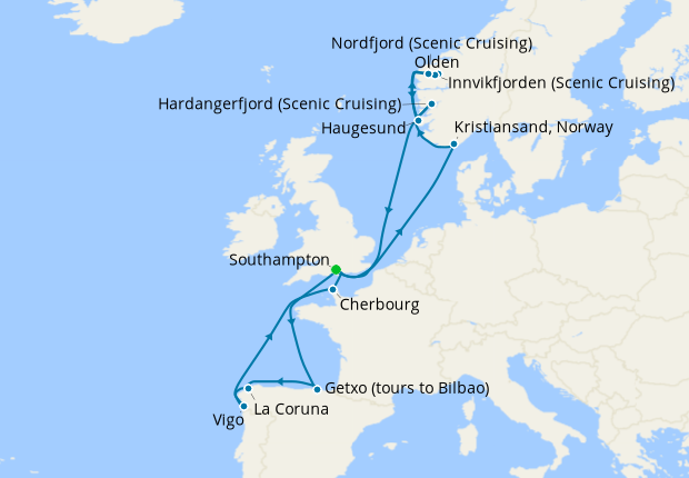 Cruise Itinerary Map