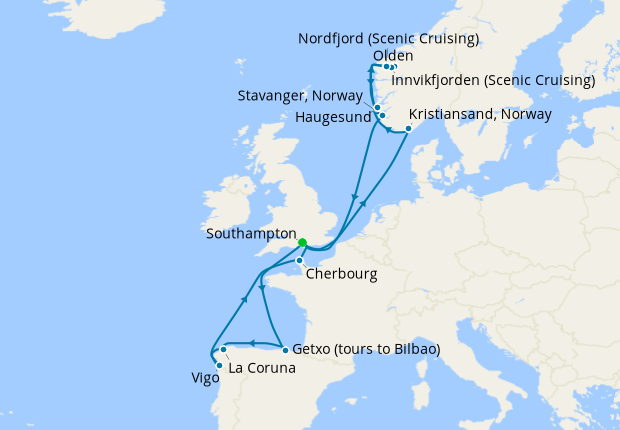 Cruise Itinerary Map