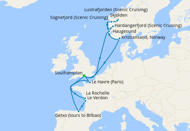 Cruise Itinerary Map
