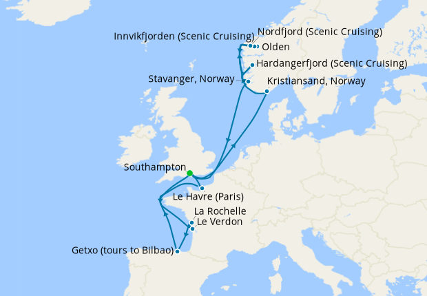 Cruise Itinerary Map