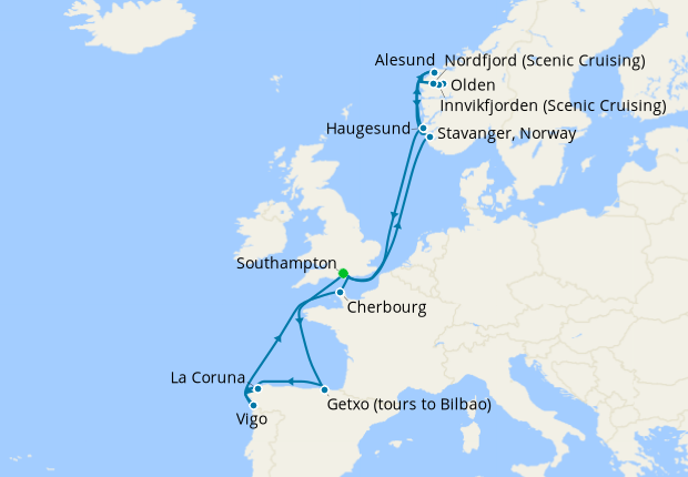 Cruise Itinerary Map