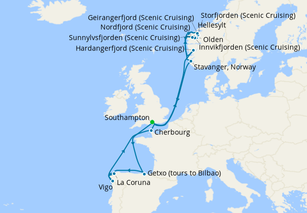 Cruise Itinerary Map