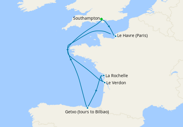 Cruise Itinerary Map