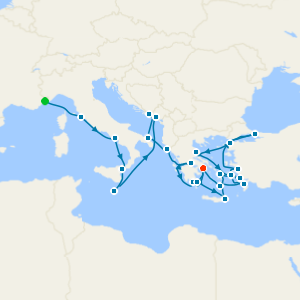 Mediterranean Yacht Harbors & Evening at Ephesus from Monte Carlo - Fly Cruise 