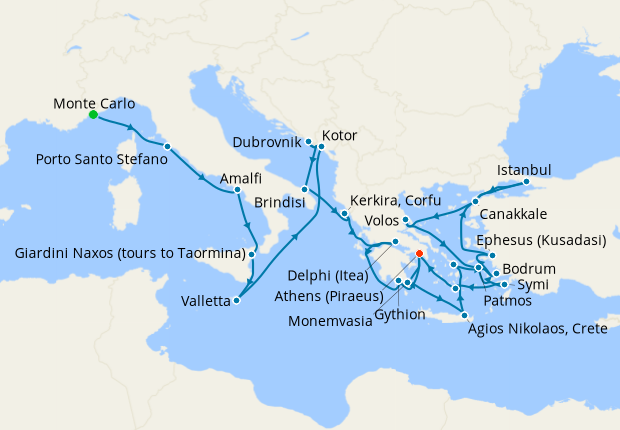 Cruise Itinerary Map