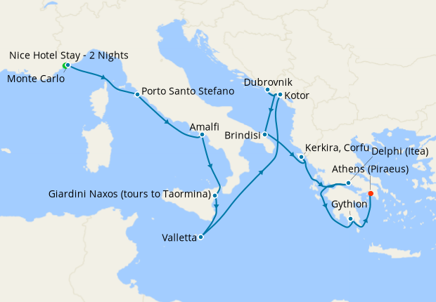 Cruise Itinerary Map