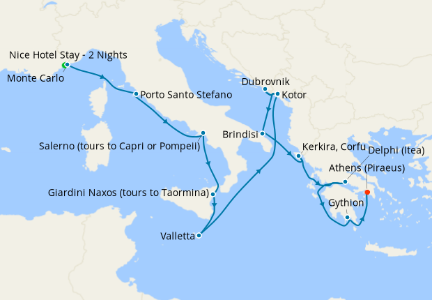 Cruise Itinerary Map