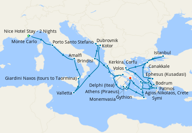 Cruise Itinerary Map