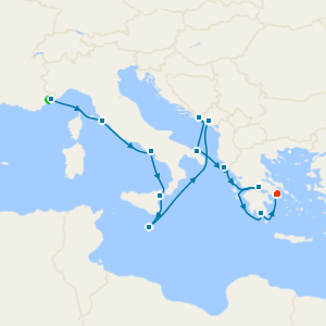 Exploring Pompeii, Sicily, Montenegro & Greece with Nice & Athens Stays 