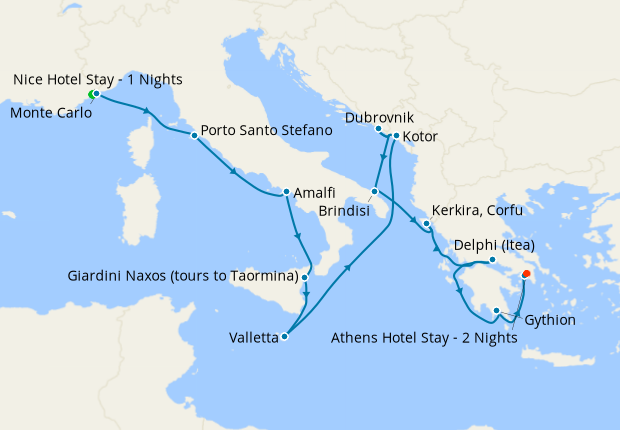 Cruise Itinerary Map
