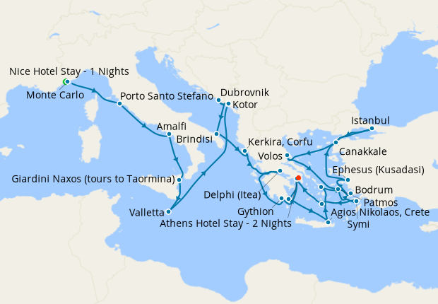 Cruise Itinerary Map