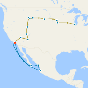 Chicago to Los Angeles Coach Tour with Mexican Riviera from Los Angeles