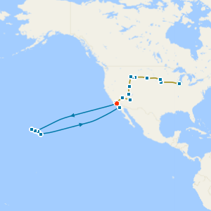 Chicago to Los Angeles Coach Tour with Hawaiian Islands Cruise