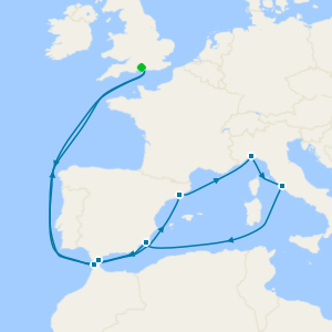 Western Mediterranean from Southampton