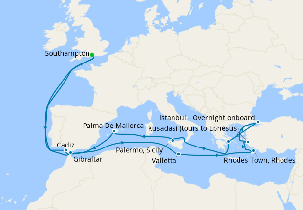 Cruise Itinerary Map