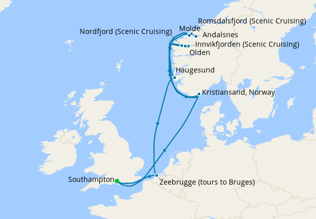 Cruise Itinerary Map