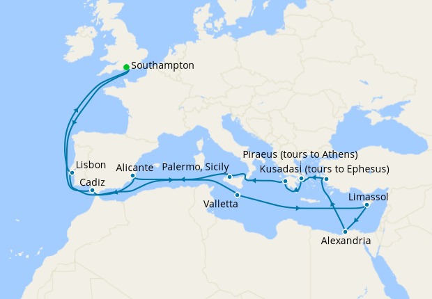 Cruise Itinerary Map