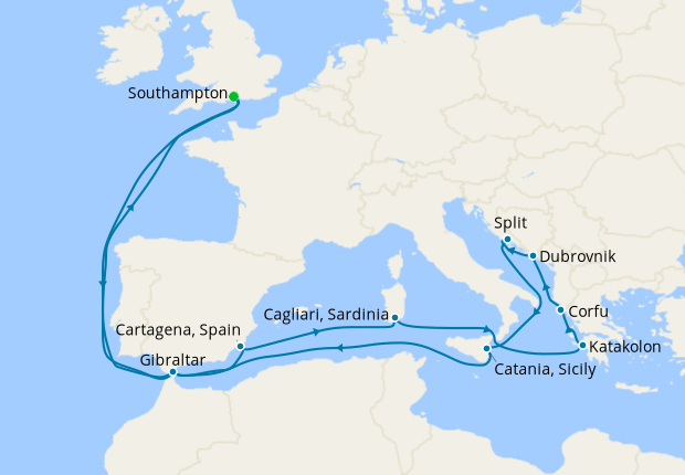 Cruise Itinerary Map
