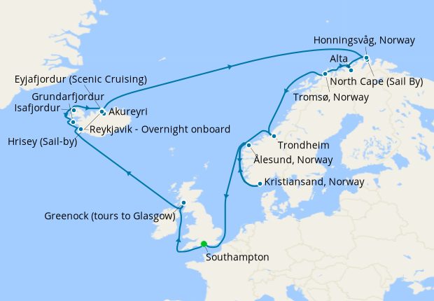 Cruise Itinerary Map